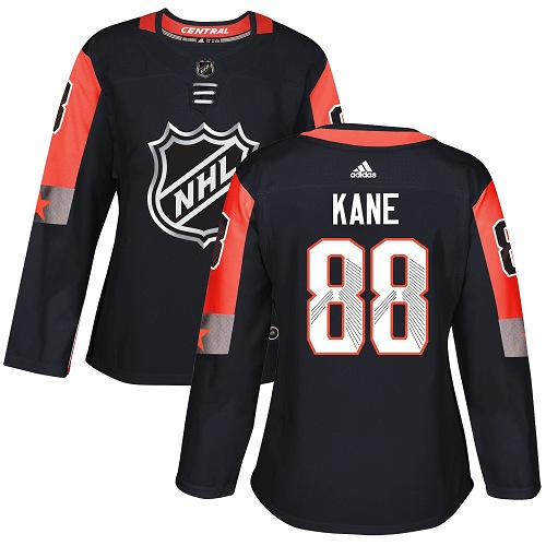 Adidas Chicago Blackhawks #88 Patrick Kane Black 2018 All-Star Central Division Authentic Women Stitched NHL Jersey